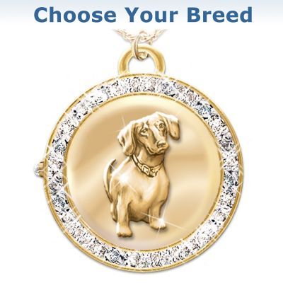 Time For Loving Reversible Dog Breed Watch Pendant Necklace: Unique Dog Lover Jewelry Gift