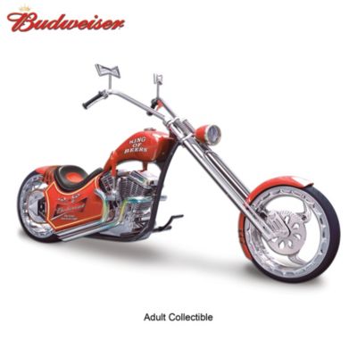 Budweiser Chopper Motorcycle Sculpture: King Of The Horizon