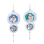 Snow Angel Holidays Ornaments Set One: Set Of Two
