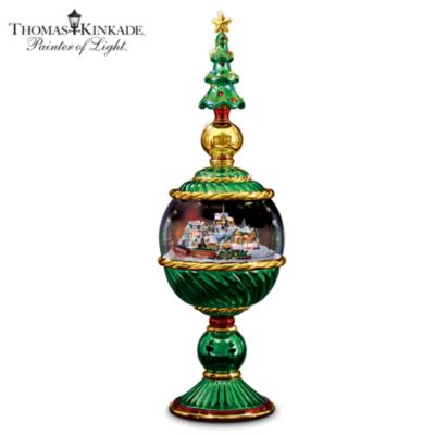 Thomas Kinkade Animated Tabletop Christmas D??cor: Celebration Express Finial