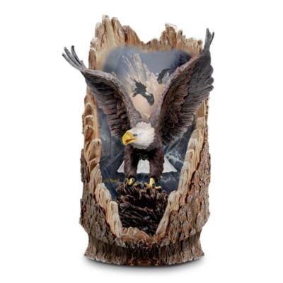 Illuminated Eagle Art Sculpture Spring Discovery