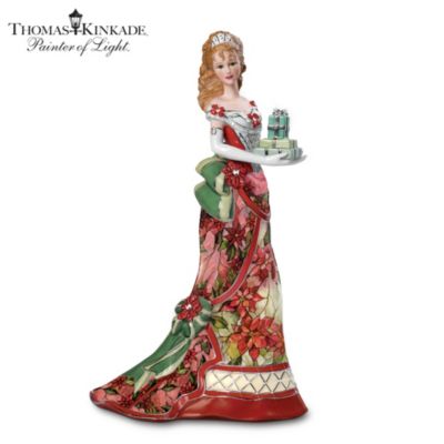 Thomas Kinkade Heirloom Porcelain Figurine: Holiday Glamour