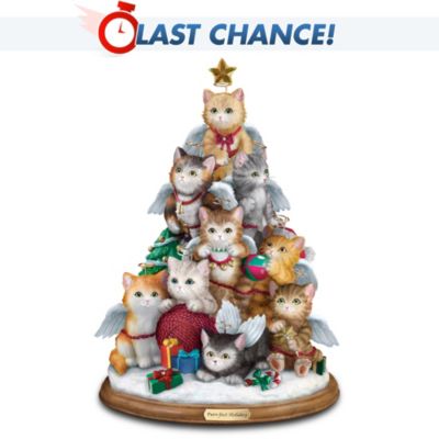 Cat Lovers Tabletop Christmas Decoration: Purr-fect Holiday Tree