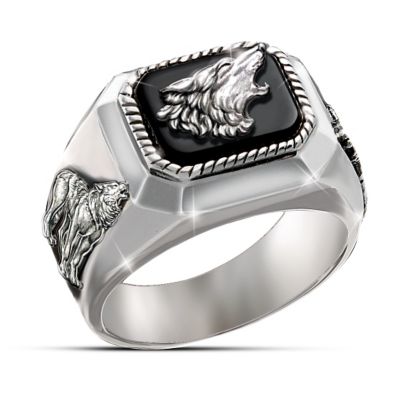 Men's Wolf Art Ring - The Call Of The Wild