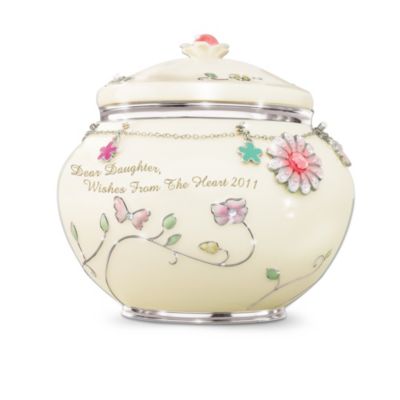 2011 Dear Daughter, Wishes From The Heart Music Box With Swarovski Crystals