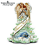 Thomas Kinkade Jeweled Christmas Angel Of Peace Figurine