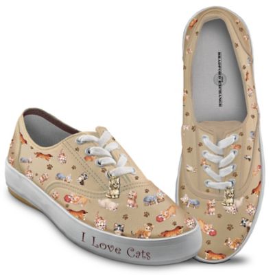 Kitten Capers Canvas Cat Lover's Sneakers