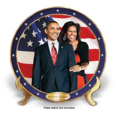 An Historic Change Barack And Michelle Obama Commemorative Collector Plate