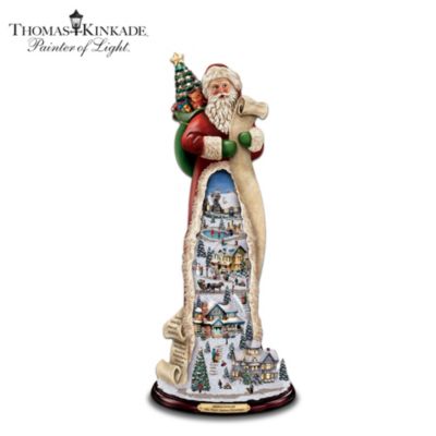 Thomas Kinkade Twas The Night Before Christmas Santa Claus Figurine