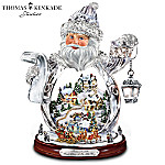 Thomas Kinkade Santa Claus Tabletop Crystal Figurine: Santa Claus Is On His Way