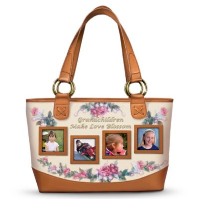 Grandmothers Photo Display Tote Bag: Grandchildren Make Love Blossom