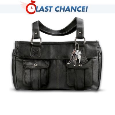 Elvis Presley 68 Comeback Special Black Leather Handbag