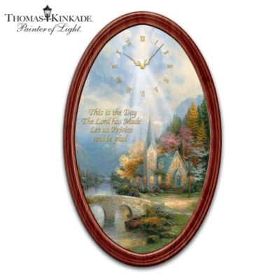 Thomas Kinkade A Time To Rejoice Wall Clock