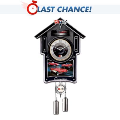 Corvette Collectible Cuckoo Clock