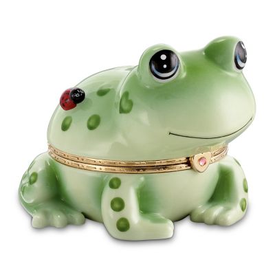 Hoppy Frog Heirloom Porcelain Animoges Music Box