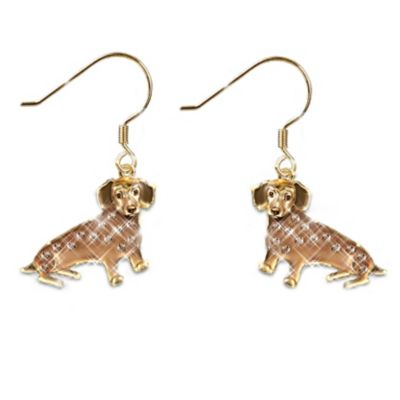 Best In Show" Crystal Earrings For Dachshund Lovers