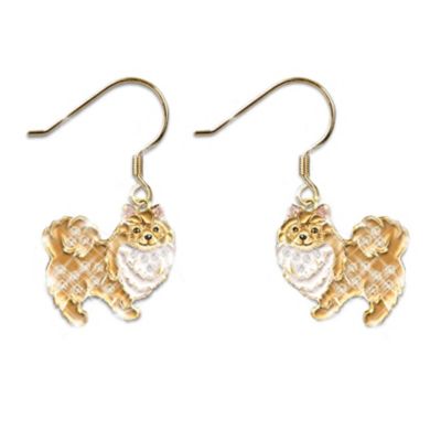 Best In Show" Crystal Earrings For Pomeranian Lovers