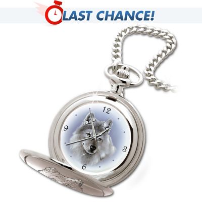 Wolf Art Pocket Watch: Legends Of The Wild