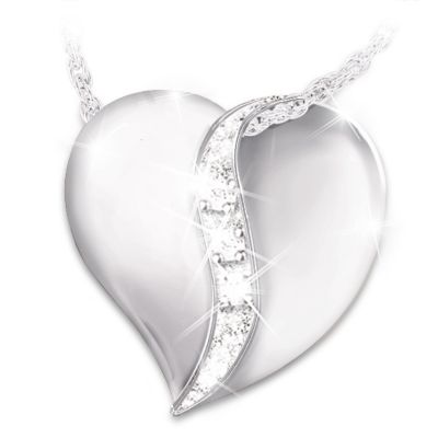 Heart-Shaped Engraved Diamond Daughter Pendant Necklace: My Precious Daughter