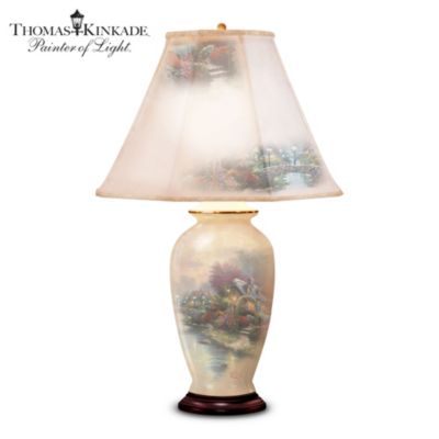 Thomas Kinkade Porcelain Artistic Table Lamp: Light Of Home