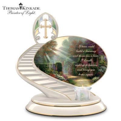 Heirloom Porcelain Bereavement Candleholder: Thomas Kinkade's Loving Remembrance