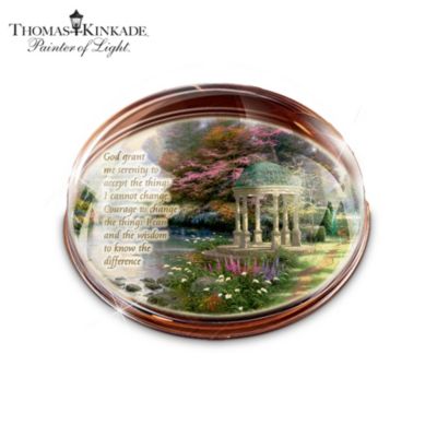 Thomas Kinkade The Garden Of Prayer Crystal Paperweight