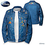 Disney Character Embroidered Art Denim Jacket: The Magic Of Disney