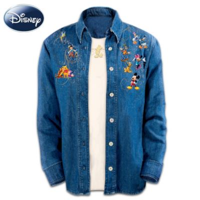 The Magic Of Disney Women's Denim Shirt With Coordinating T-Shirt