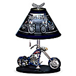 Patriotic American Eagle Chopper 15-Inch Tall Table Lamp: Freedom Rider