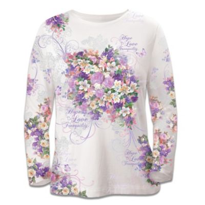 Alzheimer's Disease Support Artistic Long-Sleeved Shirt: Love Always Remembers