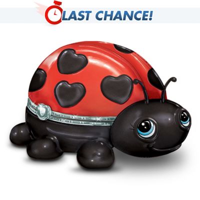 Daughter Ladybug Heirloom Porcelain Limoges-Style Music Box: Cute As A Bug