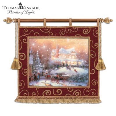 Thomas Kinkade Christmas Tradition Fiber Optic Illuminated Wall Decor