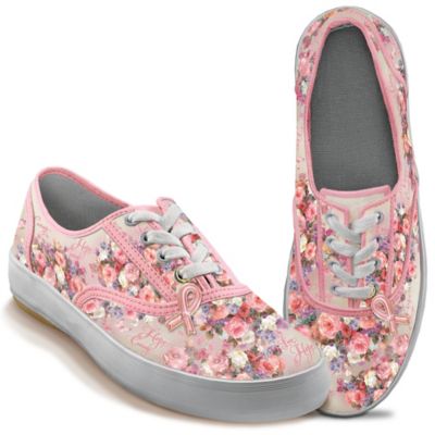 Lena Liu Breast Cancer Support Canvas Art Women's Sneakers: Steps Toward A Cure
