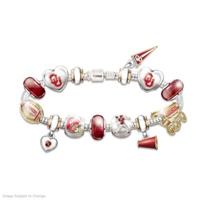 Oklahoma Sooners Charm Bracelet - Show Your Crimson Pride