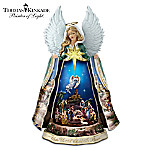 Thomas Kinkade Talking Nativity Angel Sculpture With Music And Animation