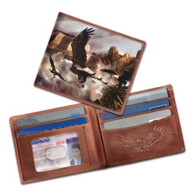 Eagle Art Leather Wallet: Monarchs Of The Canyon
