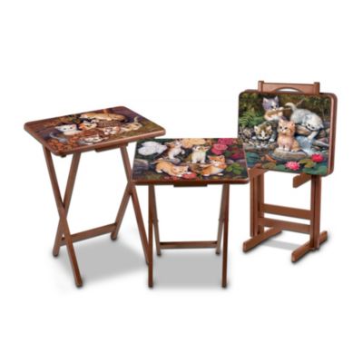 Kitten Capers Tray Table Set