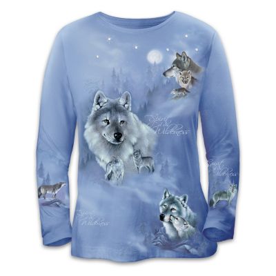 Spirit Of The Wilderness Artistic Women's Long-Sleeved Shirt