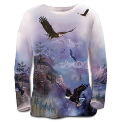 On The Wings Of Eagles Artistic Women's Long-Sleeved Shirt