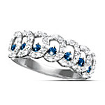 Serenity Diamond And Sapphire Eternity Ring