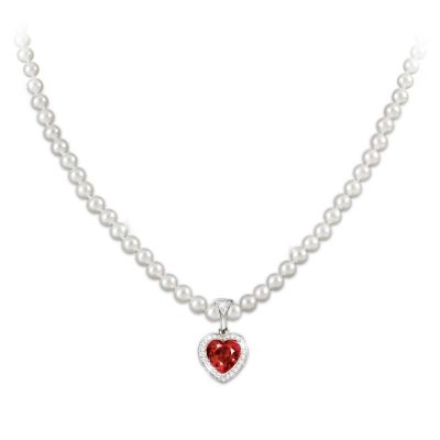 Heart Of Love Freshwater Cultured Pearl Necklace Set