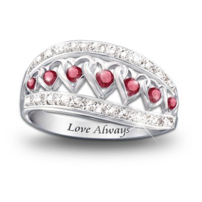 Hearts of Love Ruby & Diamond Ring