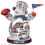 New York Giants Masterpiece Edition Crystal Snowman Figurine