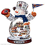 Chicago Bears Masterpiece Edition Crystal Snowman Figurine