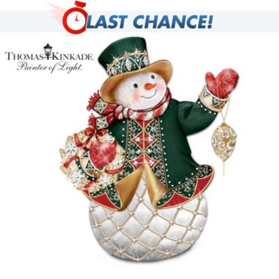 The "Glistening Holiday Treasures" Peter Carl Faberge-Style Snowman Figurine