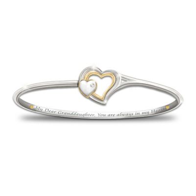 Always In My Heart Diamond Bracelet Plated With Sterling Silver And 24K Gold