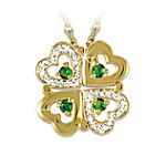 Four Hearts Clover Necklace: Irish Jewelry
