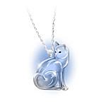 The Alluring Crystal And Diamond Cat Pendant Necklace