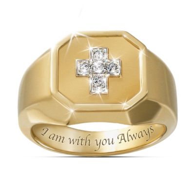 The Devotion Diamond Men's Ring With A Cross Design