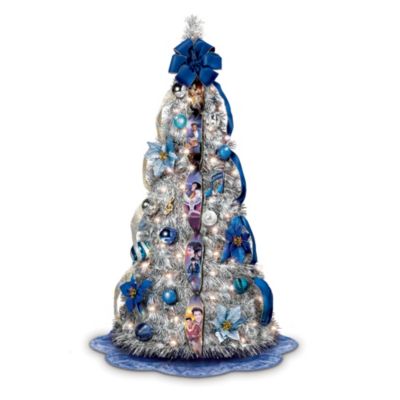 The Elvis Blue Christmas Pull-Up Christmas Tree: Pre-Lit And Pre-Decorated